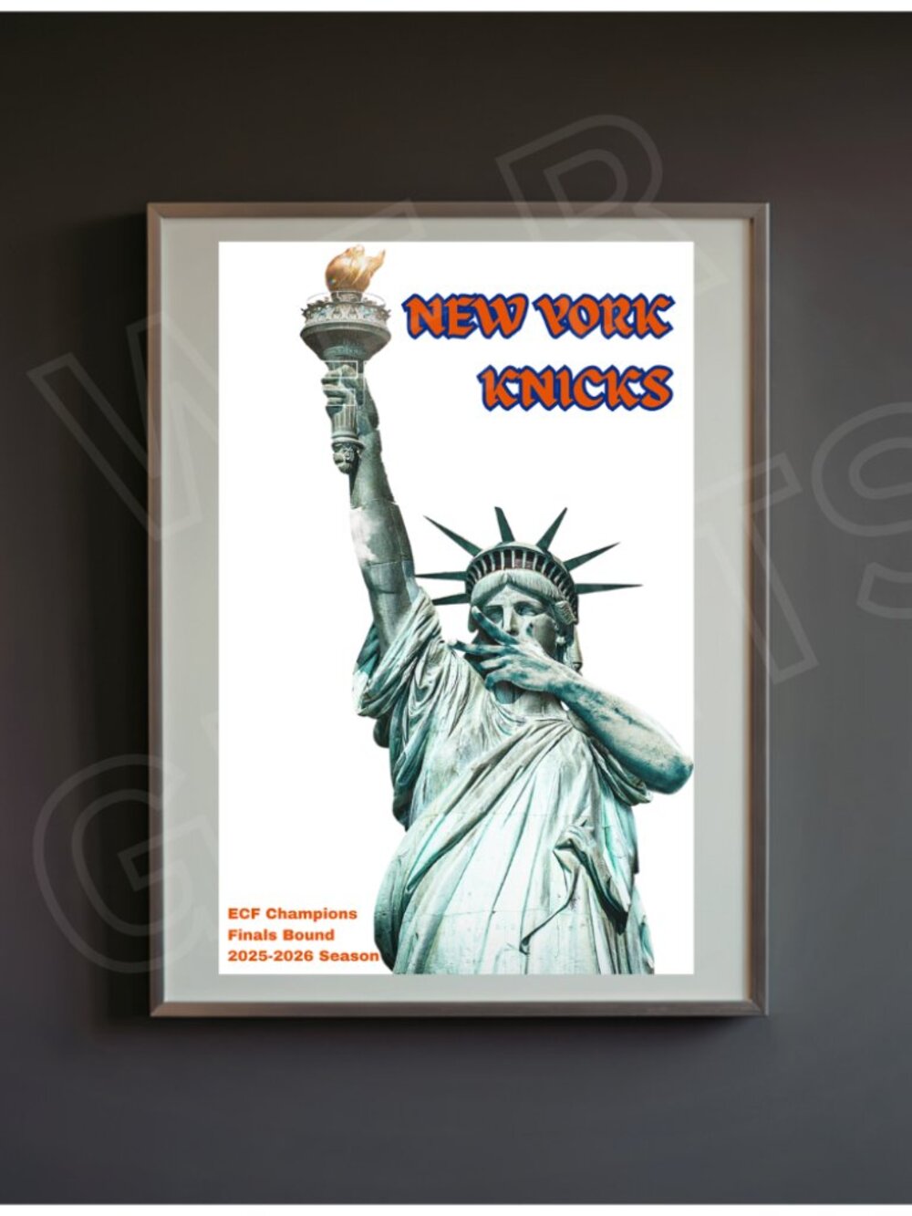 Statue of Liberty Brunson 3 Pointer- KNICKS ECF CHAMPIONS 11x17 Art Print